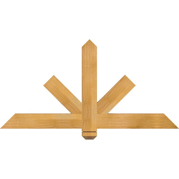 Ekena Millwork Kennewick Rough Sawn Timber Gable Bracket, Western Red Cedar, 48"W x 24"H x 2"D x 4"F, 12/12 Pitch GBW048X24X0204KEN00RWR - main